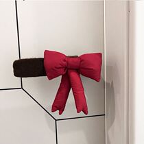 ins cream style new home door handle protective cover anti-static bedroom door pull gloves anti-collision pad wall cover wool