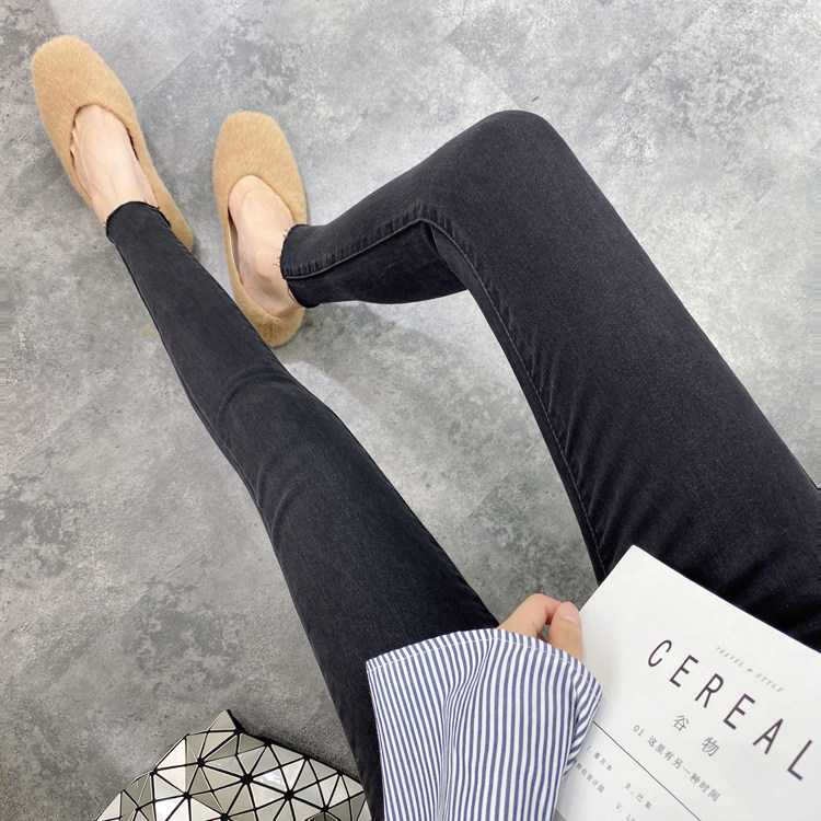 Pregnant women's jeans in autumn thin wear female leisure new spring and autumn pants in winter