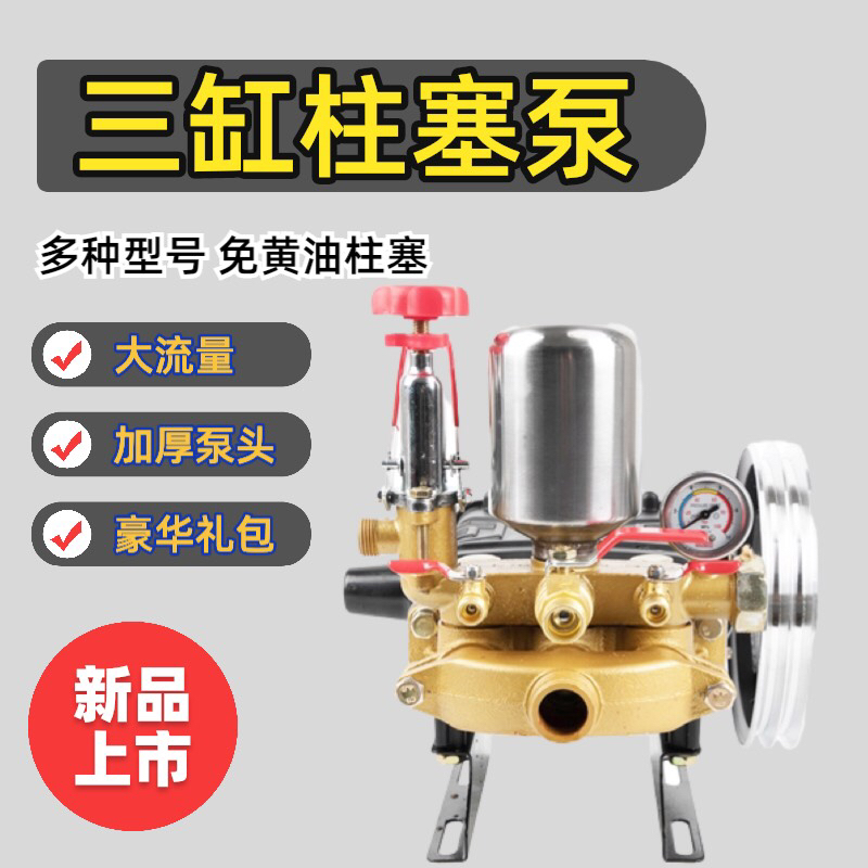 26-type triplex plunger pump agricultural cream-free 60-type 80-type sprayer high-pressure sprayer ceramic high-pressure pump head