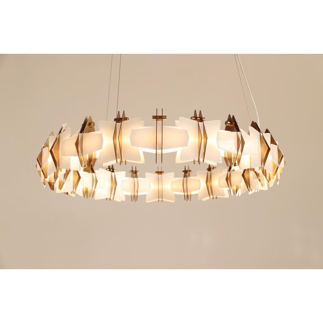 Postmodern Nordic light luxury geometric diamond chandelier wind living room designer fashion creative dining room acrylic lamps