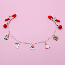 Christmas bell nipple stickers sm breast clips chest clips training nipple punishment female toys