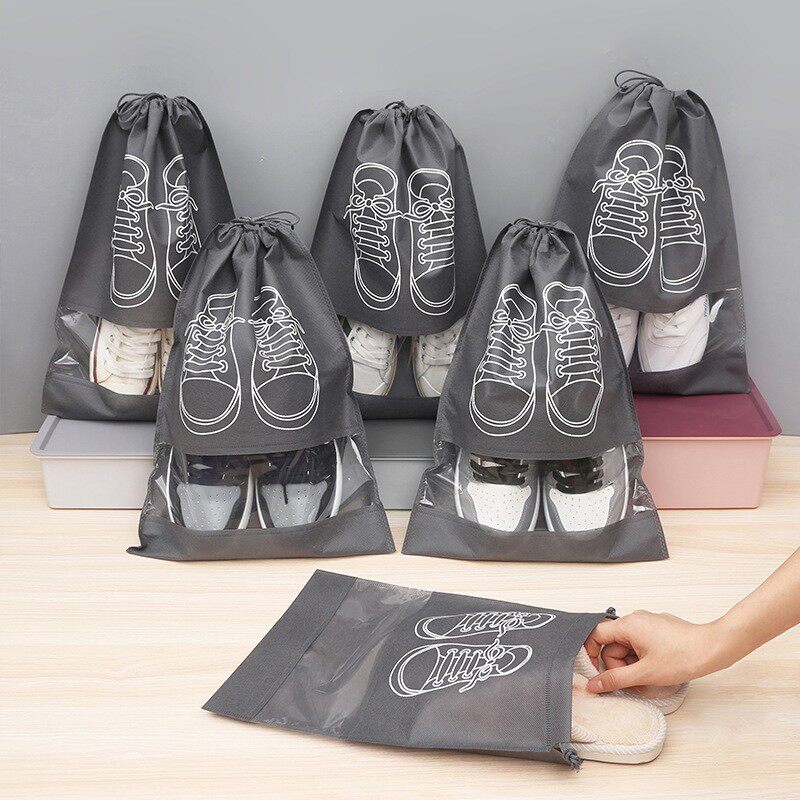 Shoes Storage Bag Shoe Bag Travel Artifact Shoe Bag Storage Bag Dustproof Bag Household Travel Transparent Waterproof Shoe Cover
