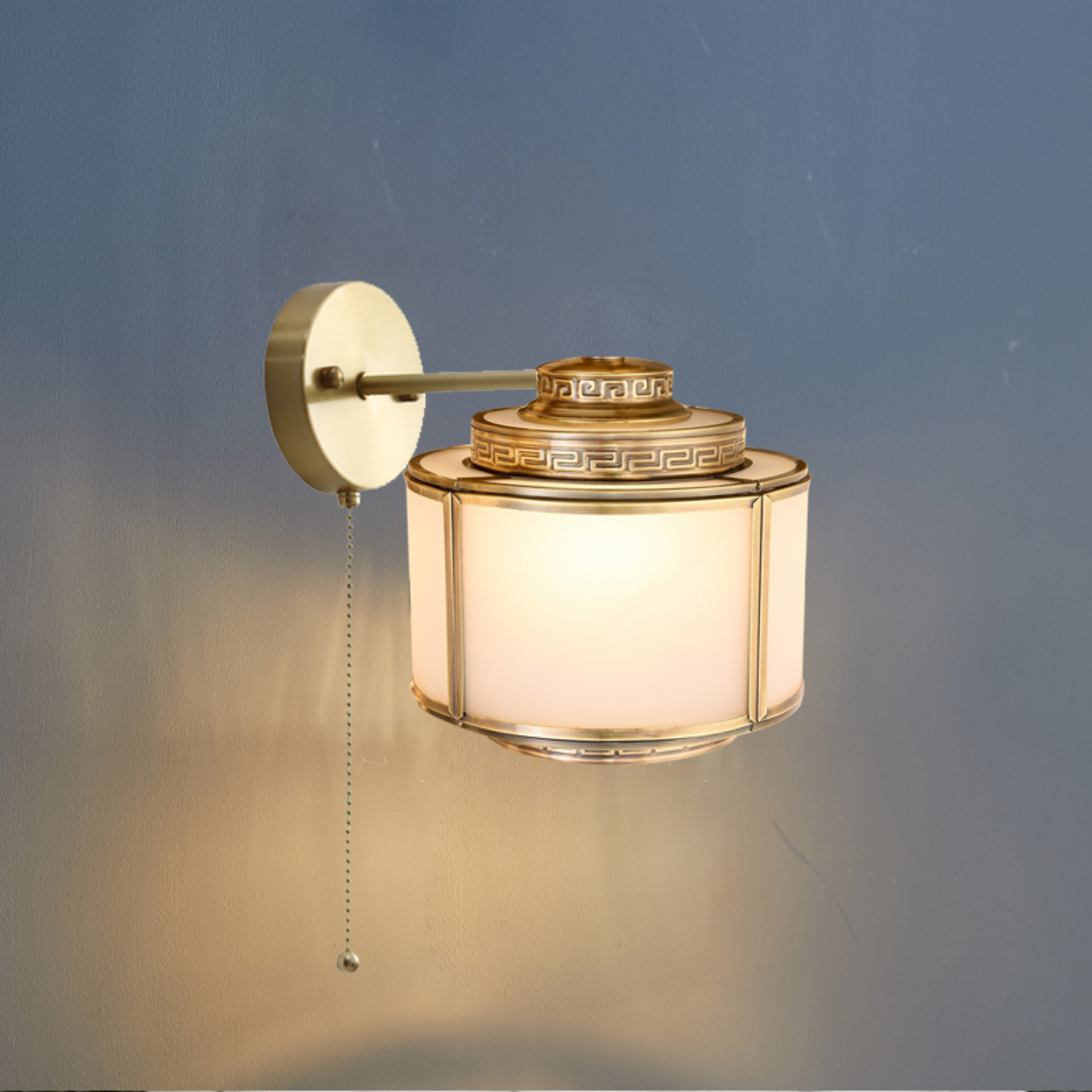 Modern luxury all-copper wall lamp bedhead minimalist creative hotel walllightsVilla corridor living room background wall
