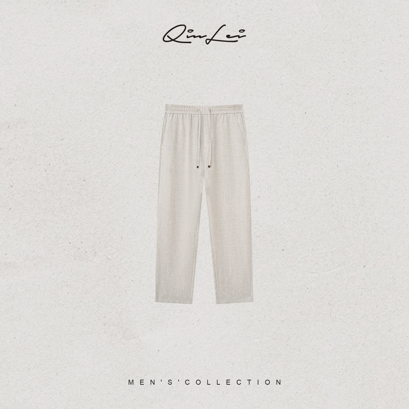 Mbnl-F/Qin Lei Men's Clothing'Bamboo Pattern' 100% Linen Cool and Breathable Casual Pants Ll-Wskz20047 Mbnl-F/Qin Lei Men's Clothing'Bamboo Pattern' 100% Linen Cool and Breathable Casual Pants Ll-Wskz20047