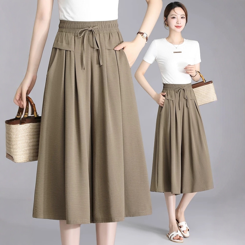 New Product Special Offer: Cotton-Linen Cropped Wide-Leg Pants for Women, Summer New Style, Petite Size, Casual Linen Mom-Style Thin Skirt Pants New Product Special Offer: Cotton-Linen Cropped Wide-Leg Pants for Women, Summer New Style, Petite Size, Casual Linen Mom-Style Thin Skirt Pants