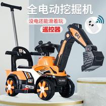 Childrens toy boy 2021 new excavator large excavator can sit on human child car large super type