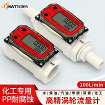 Cavit turbine flowmeter corrosion-resistant acid and alkali methanol kerosene gasoline water chemical liquid electronic meter