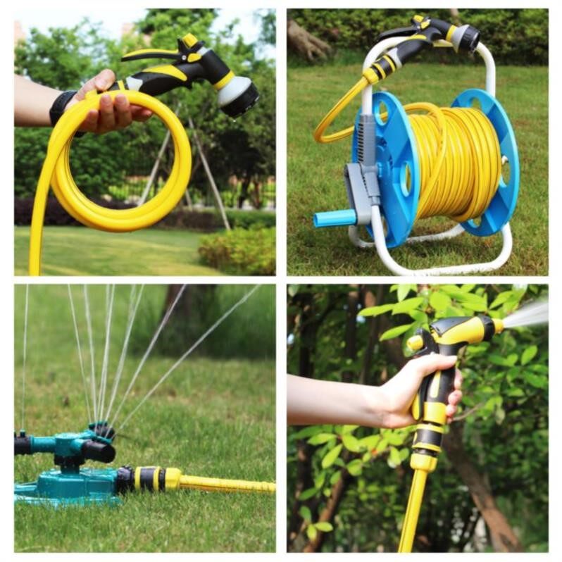 Extended rack household plastic hose water pipe cleaning multi-function 6 points watering vegetables heat-resistant storage snakeskin pipe supplies