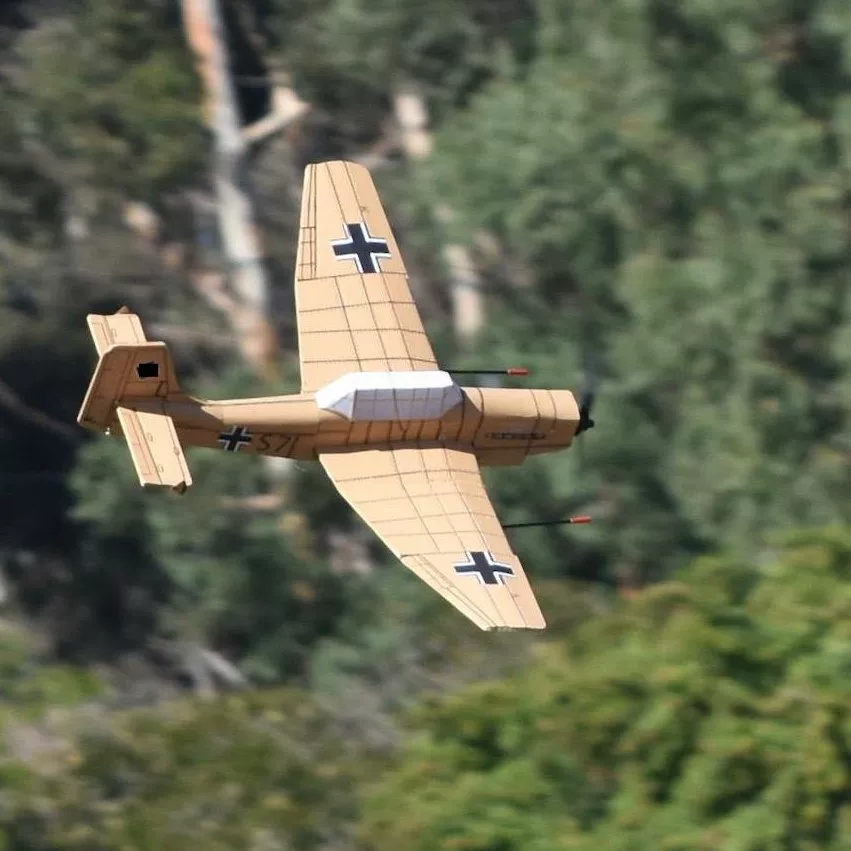 Realistic drone with fixed wing, unmanned glider, constructor