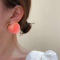 Water Honey Peach Ear Nail Design Sensual Peach Earrings Summer Style Goddess Van Net Red With Earrings Accessories Wind