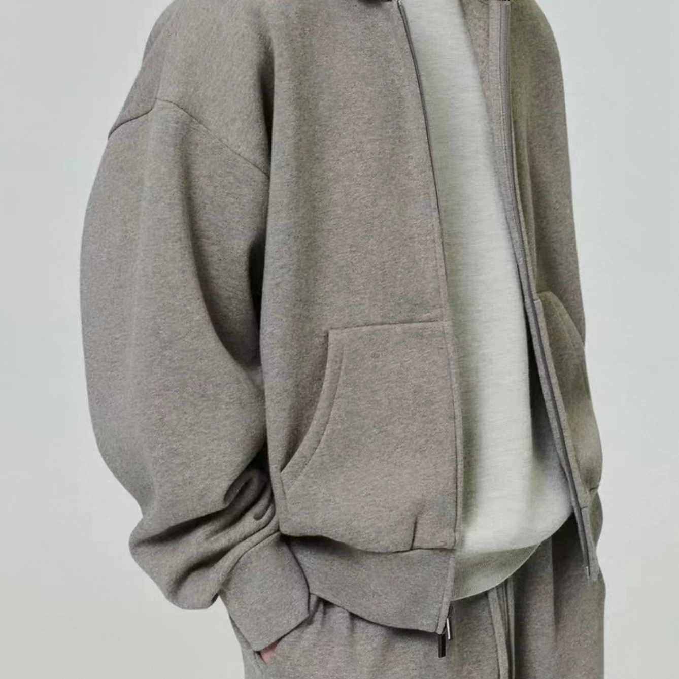 Худи с капюшоном на молнии Spot SS25 FOG ESSENTIALS SPRING DROP1, хвост Boxy для мужчин и женщин