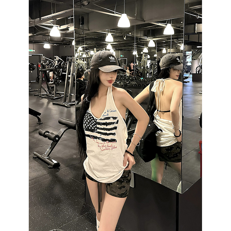 Explosive Candy American Hot Girl Letter Print Tank Top Women's Summer Loose Slimming Casual Sleeveless Top T-Shirt Explosive Candy American Hot Girl Letter Print Tank Top Women's Summer Loose Slimming Casual Sleeveless Top T-Shirt