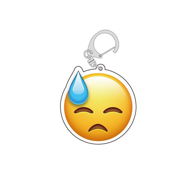 Emoji Expression Pack Acrylic Keychain Cute and Funny ins Sweating Bean Full Set of Pendants