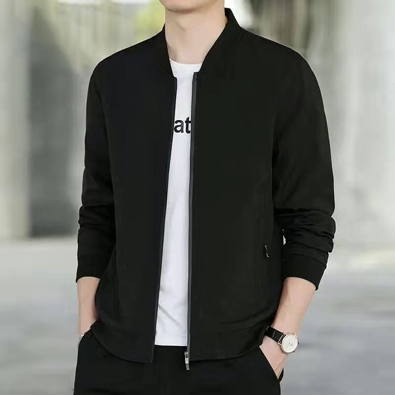 Official Brand Jacket Men's Spring and Autumn New Baseball Collar Men's Fashion Trendy Korean Style Casual Business Versatile Shirt