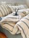 猫人简约纯棉水洗棉四件套100全棉床单被套学生宿舍床上三件套4