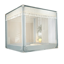 Catman 2024 new bed-mounted mosquito net for home bedroom princess style anti-mosquito and anti-fall all-in-one encrypted thickened net gauze