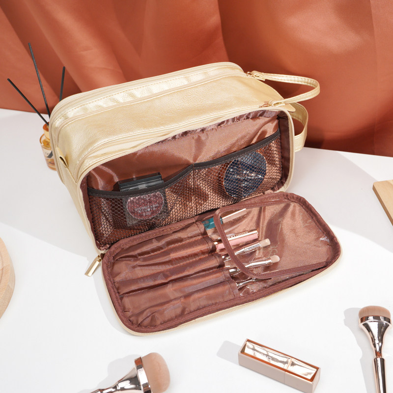 Cosmetic bag female large-capacity portable 2023 new super hot ins style high-end sense travel convenient net red storage bag