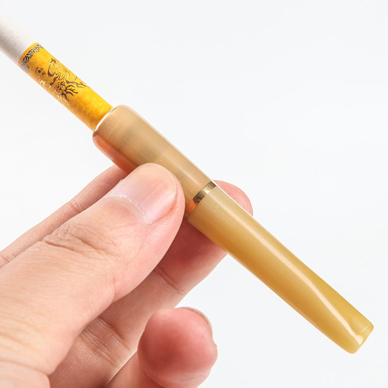 New Horn Cigarette Holder Wash Type Super-Strong Incense Cigarette Special Cycle Cleaning Tobacco-Tobacco-Bag Tobacco Pan-Cigarette Pot Can Be Portable