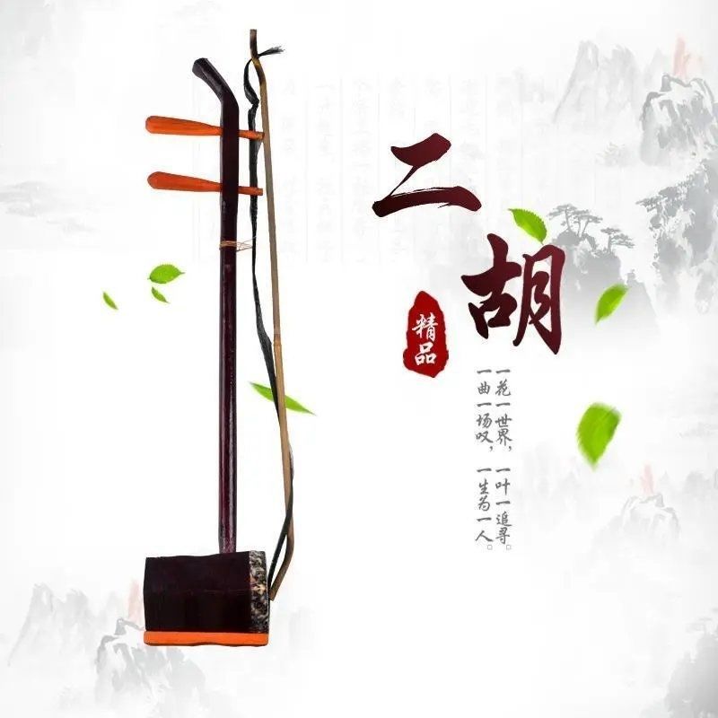 Dihu instrument beginner folk musical instrument Hexagonal huqin maple wood starter pull string strings 2 Hu soft bag back