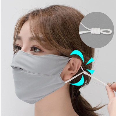 防晒防紫外线女透气男夏季薄款冰丝夏天遮眼角全脸面罩