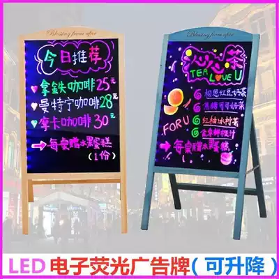 Nail manicure Billboard glowing store diy flash blackboard outdoor fluorescent board newspaper commercial rechargeable light