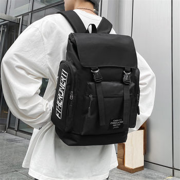 Backpack men's sports and leisure large-capacity short-distance travel backpack female students motorcycle lightweight vertical school bag men
