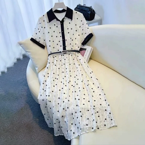 Летнее элитное платье, изысканная длинная юбка, французский стиль, изысканный стиль, высокая талия