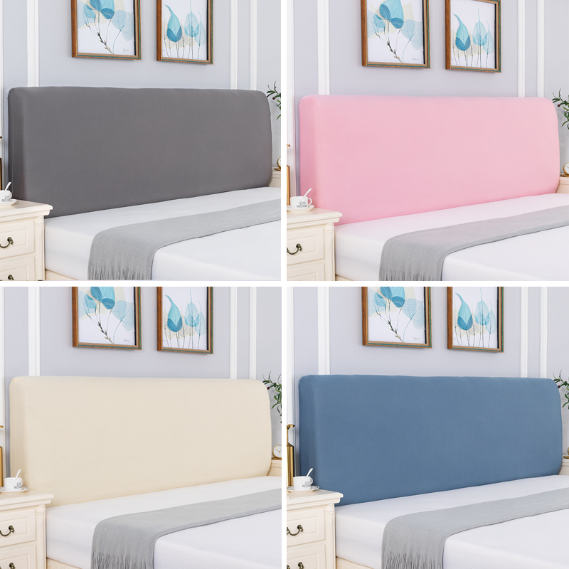 All-inclusive elastic universal bedside cover European-style special-shaped bedside backrest dust cover arc universal protective cover solid color