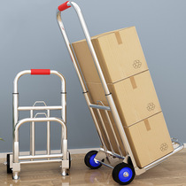 Portable folding car family pulling car shopping shopping trolley thickened pipe load-bearing strong body