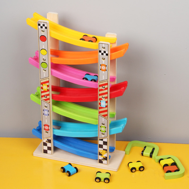 Children's gliding track car car educational toy boy 3 years old one to two girls baby 1-2-3-4 weeks gliding