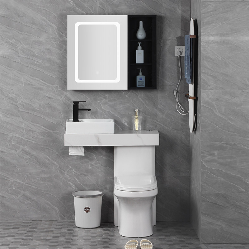 Kahnman small apartment custom toilet with washbasin combination one-piece wall-mounted energy-saving toilet rock plate washbasin
