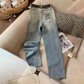 Spring and summer new denim gradient Hong Kong style narrow version