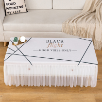 Waterproof coffee table tablecloth cloth lace Nordic coffee table cover all-inclusive rectangular living room home simple table mat