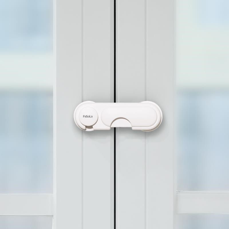 WINDOW SCREEN FIXED BUCKLE ANTI-KID OPEN CABINET BUCKLE DOUBLE DOOR FRIDGE ANTI-OPEN BUTTON CHILDREN BALCONY RAMEN LOCK CATCH