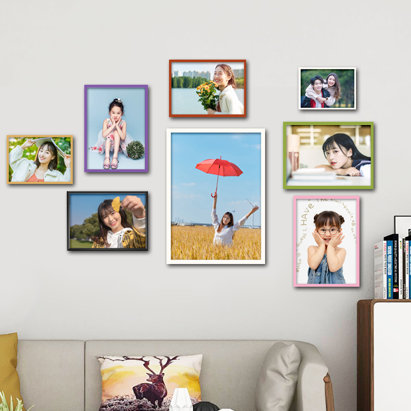 Solid wood photo frame 5 6 7 8 10 inch simple modern table living room bedroom creative children picture frame photo wall frame