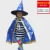 Halloween Áo choàng trẻ em mẫu giáo bé trai và bé gái phù thủy nhỏ nhà ảo thuật quần áo phù thủy trang phục bí ngô 