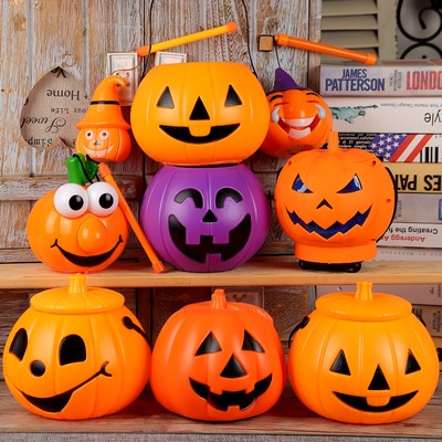 taobao agent Children's handheld glowing pumpkin lantern, flashlight, jewelry, props, halloween