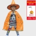 Halloween Áo choàng trẻ em mẫu giáo bé trai và bé gái phù thủy nhỏ nhà ảo thuật quần áo phù thủy trang phục bí ngô 