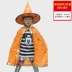 Halloween Áo choàng trẻ em mẫu giáo bé trai và bé gái phù thủy nhỏ nhà ảo thuật quần áo phù thủy trang phục bí ngô 