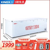 Star refrigerator commercial large capacity refrigeration freezer displays fridge horizontal 3 m 1307 liter refrigerator household