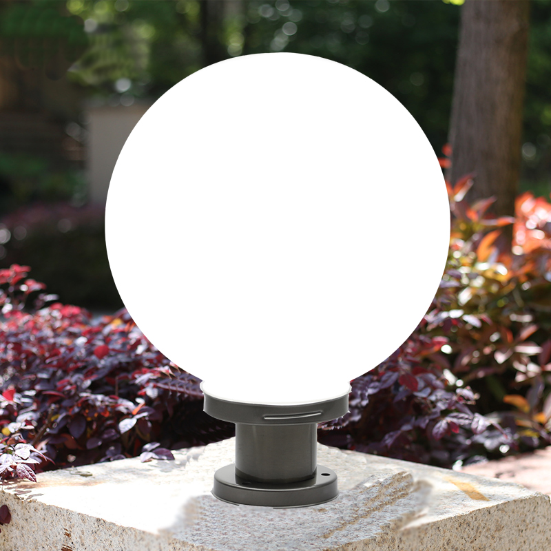 Outdoor postlamp fenced lamp courtyard lamp round spherical acrylic gate pillar lamp waterproof landscape lamp led lamp