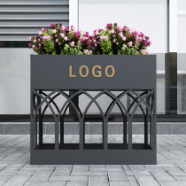 Outdoor wrought iron flower box sales department flower bed combination road partition flower frame municipal flower trough commercial street planting green planting box