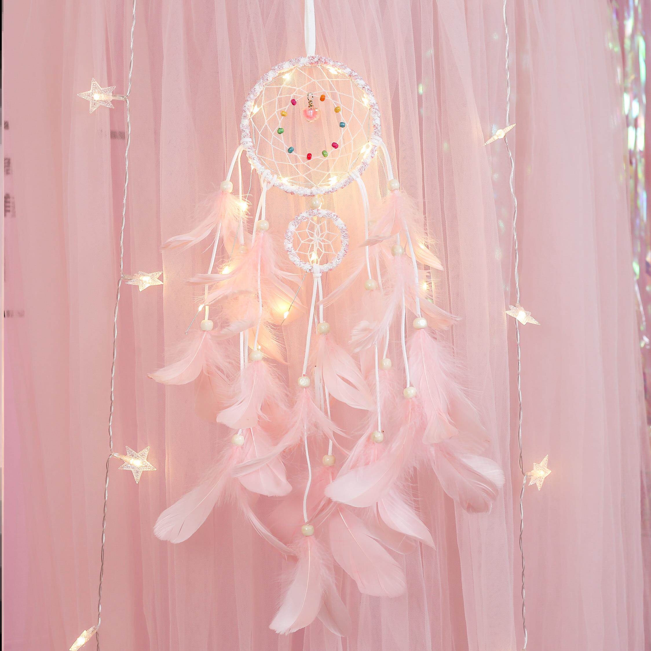 Teenage Girl Hearts Dream Nets Hung on the wind Suzuki Department Decorative Room Arrangement Ornament Suspenchanted Ceiling Paving Dream Net Unicorn Wall Accessories