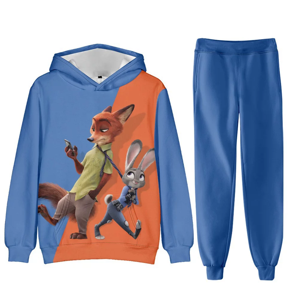 Зootopia2 фильм Zootopia 2 3D цифровая печать с капюшоном верхняя одежда набор для взрослых и детей