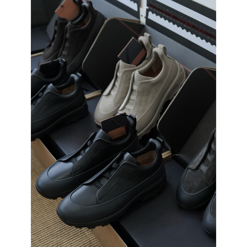 【Baris Lison】Dongguan-Made Old Money Style Sports Casual Shoes for Men, Lightweight Business Slip-On Dad Shoes