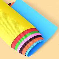 Colorful corrugated paper 50*70 childrens DIY handmade origami paper cutting flower wrapping material paper A4 wavy wrapping paper