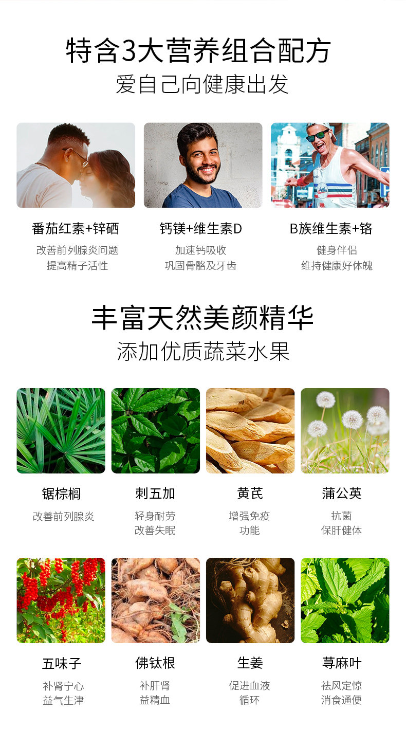 加拿大原装进口 Nordivik 北维克 男士复合维生素及矿物质营养片 90片 图4
