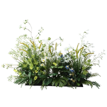 Simulated green plant floral ornaments indoor decoration fake flower bushes bionic dogtail grass flowers window flower pools simulated flowers