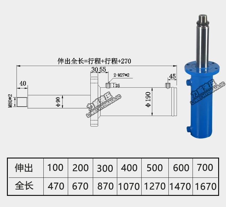 giá xi lanh thủy lực mini Xi lanh thủy lực hai chiều
         tùy chỉnh 50T tấn mặt trước mặt bích một chiều thang máy vận chuyển hàng hóa bằng tay điện baler máy ép lắp ráp kính thiên văn ben thủy lực 2 chiều xi lanh thủy lực loại nhỏ