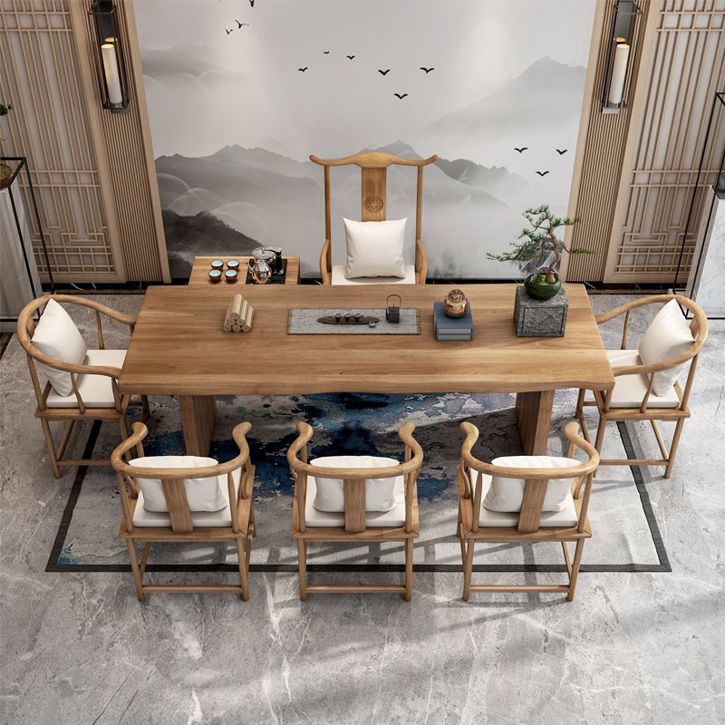 High-end custom new Chinese tea table and chair combination tea table with tea table simple modern office solid wood multi-functional Zen